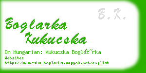 boglarka kukucska business card